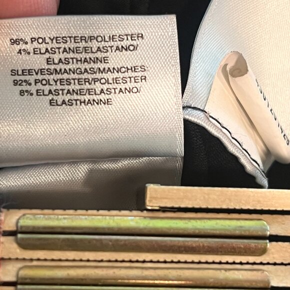 Anne Klein Black Women's Top Size Medium Lace-Sleeve Blouse - Picture 6 of 8